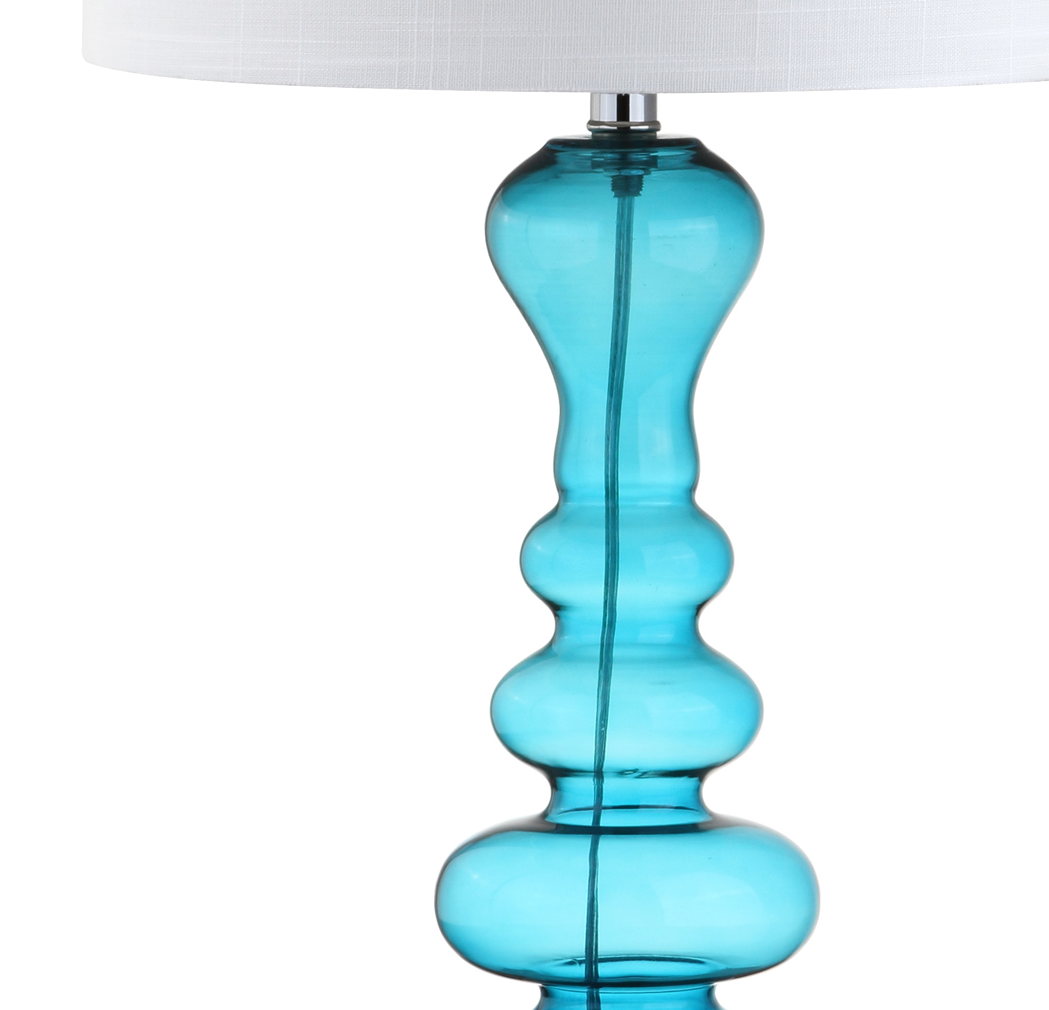 Madeline Curved Glass LED Table Lamp eBay