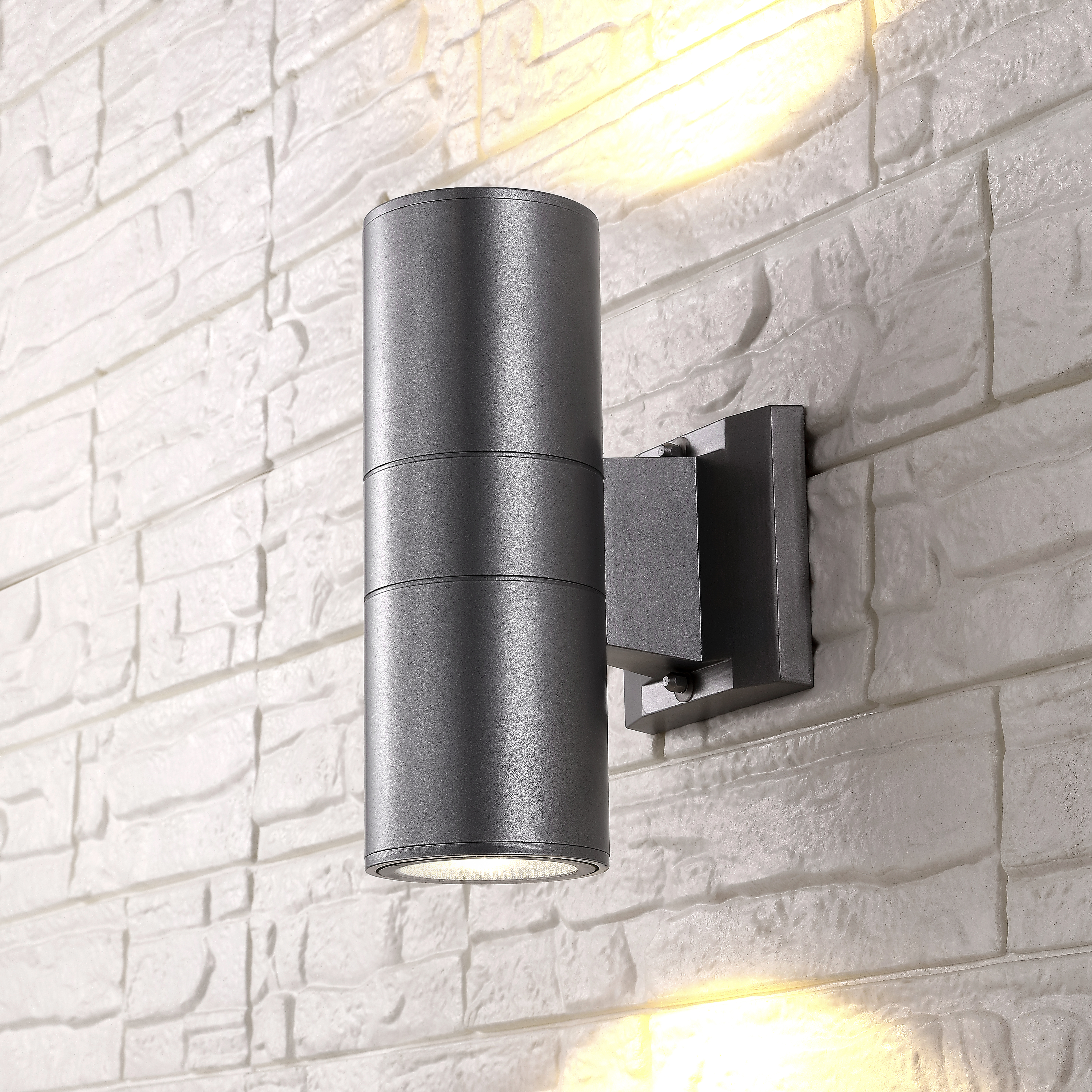 JONATHAN Y Contemporary Duo No Bulbs Included Outdoor Sconce