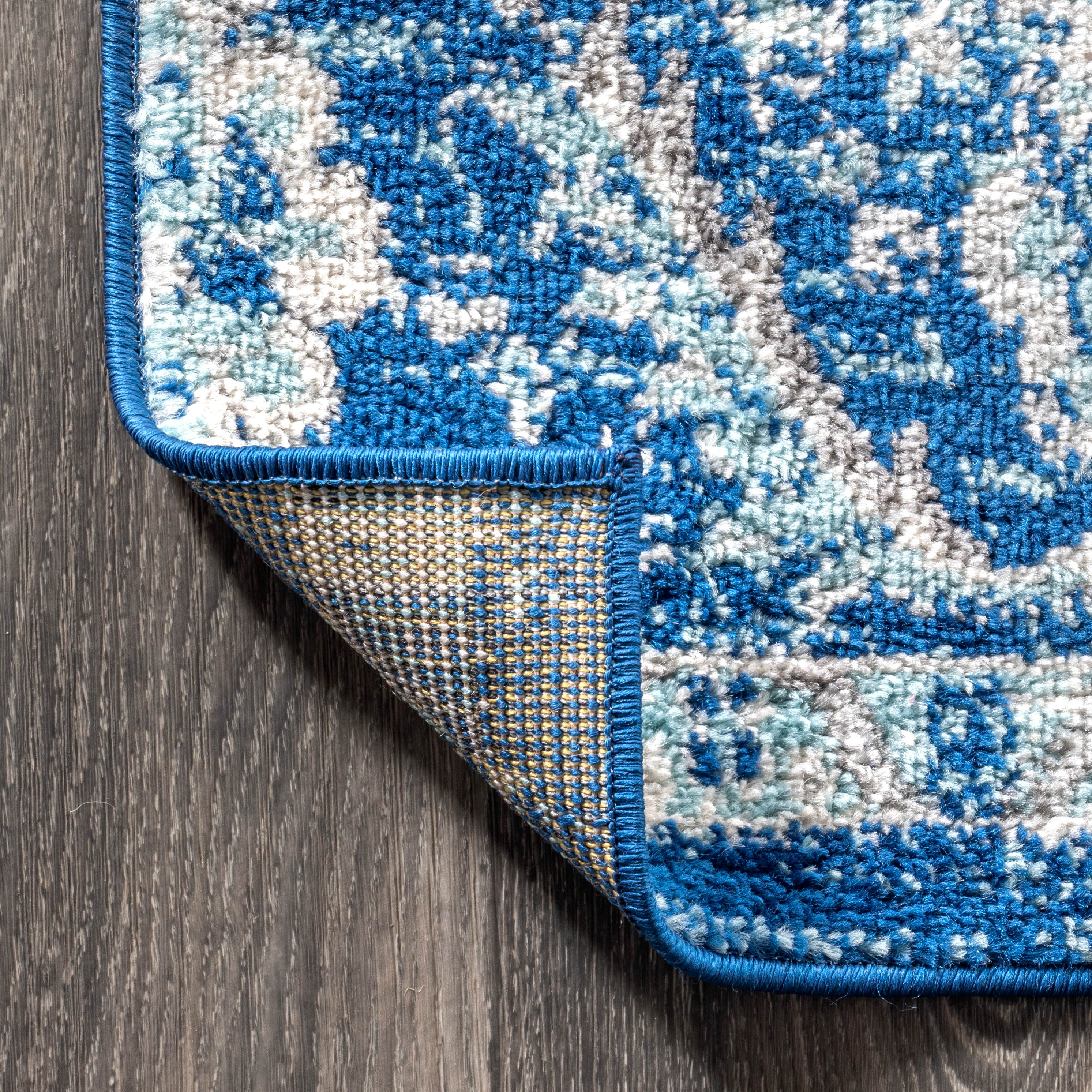 JONATHAN Y FLAIR Boho Vintage Medallion Plush Indoor Area Rug Blue Multicolor - Picture 17 of 49