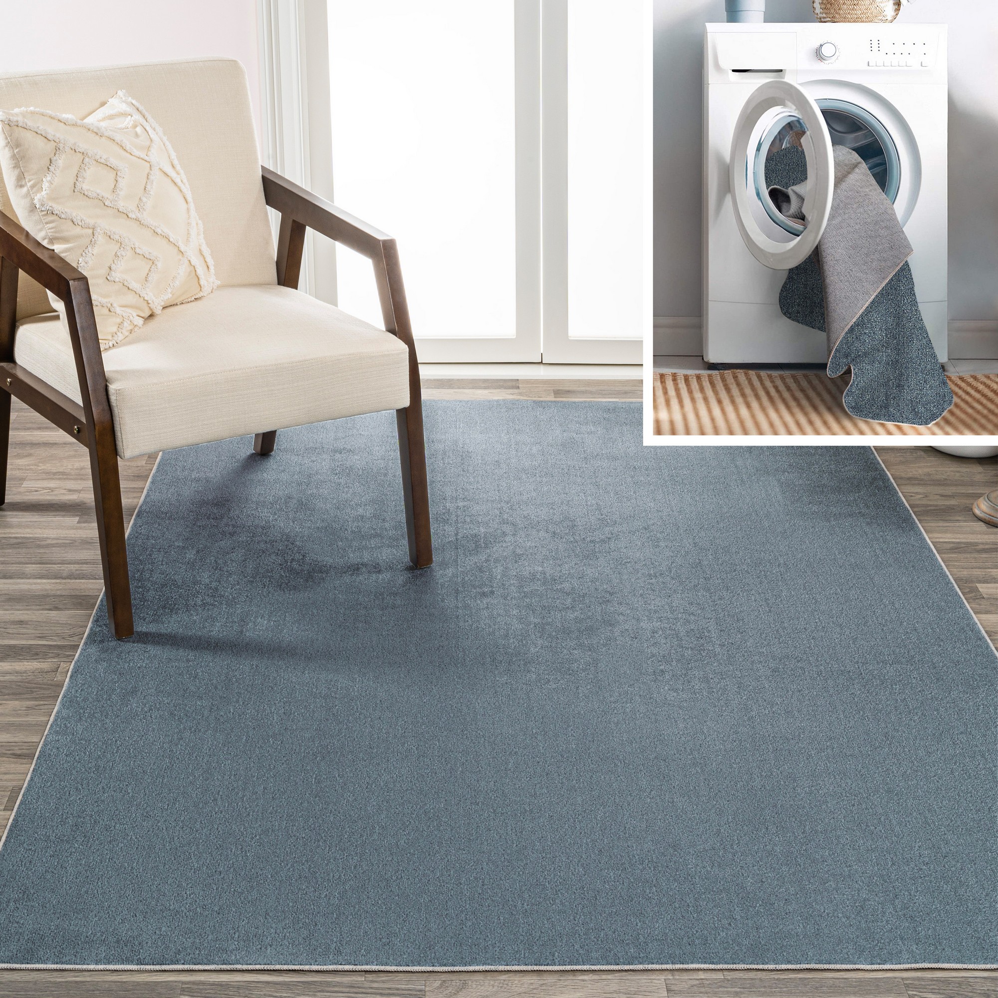 Twyla Classic Solid Low-Pile Machine-Washable - Picture 2 of 37