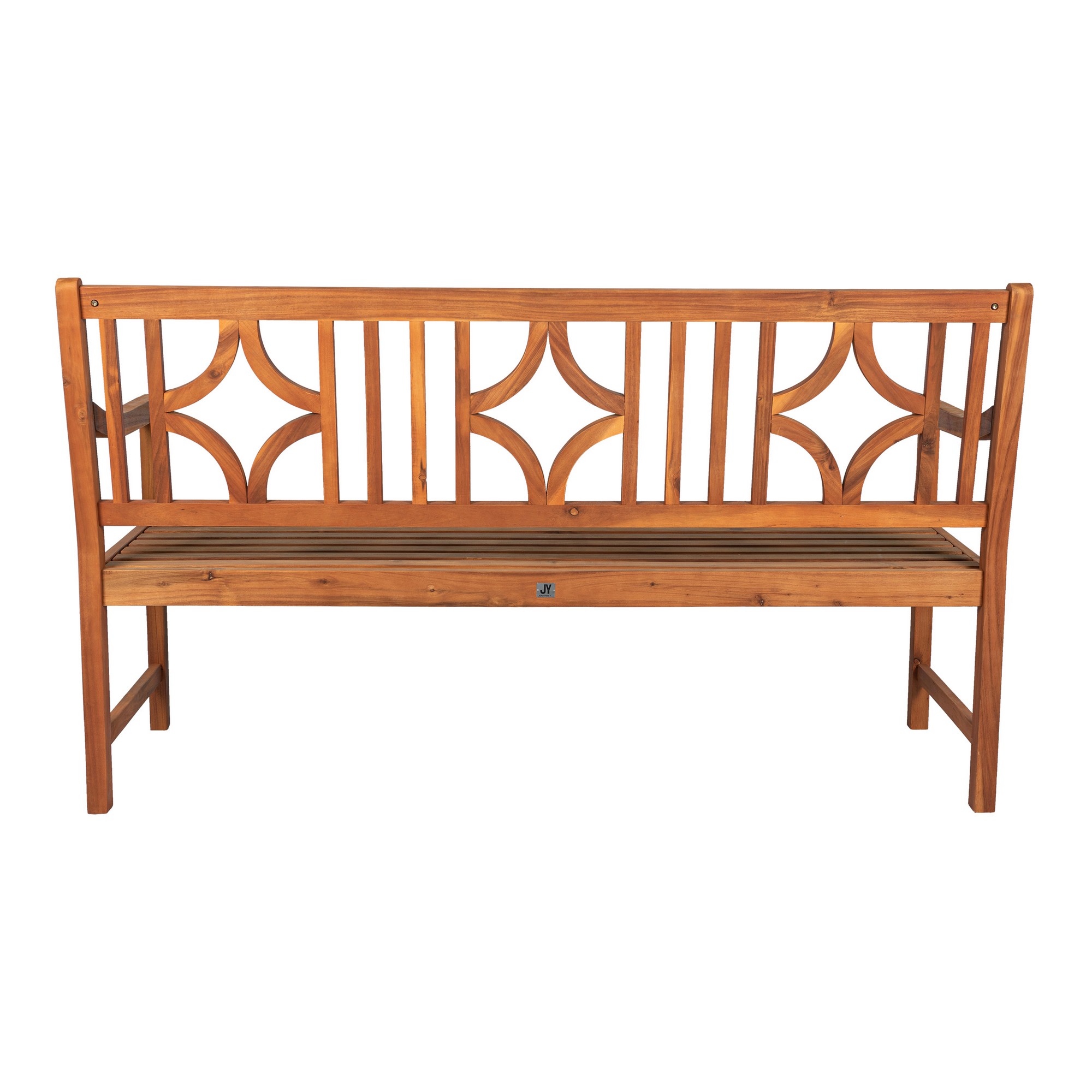 JONATHAN Y BNH100 Sloane Ogee Diamond Back Acacia Outdoor Garden Patio Bench - Picture 19 of 21