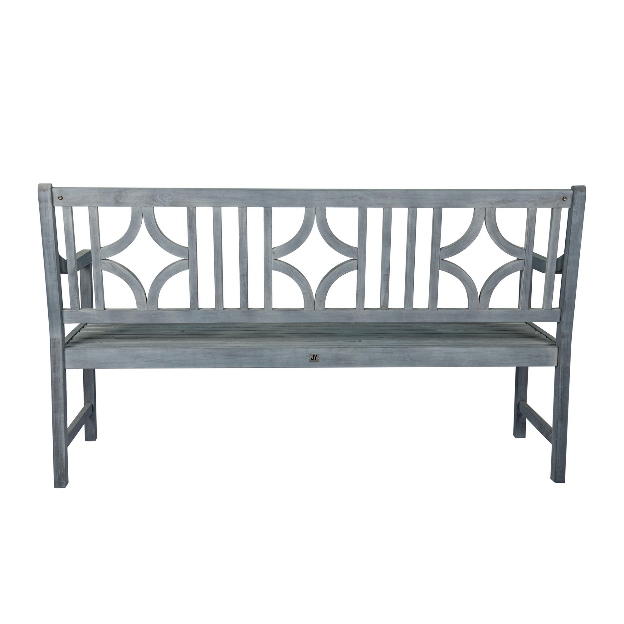 JONATHAN Y BNH100 Sloane Ogee Diamond Back Acacia Outdoor Garden Patio Bench - Picture 11 of 21