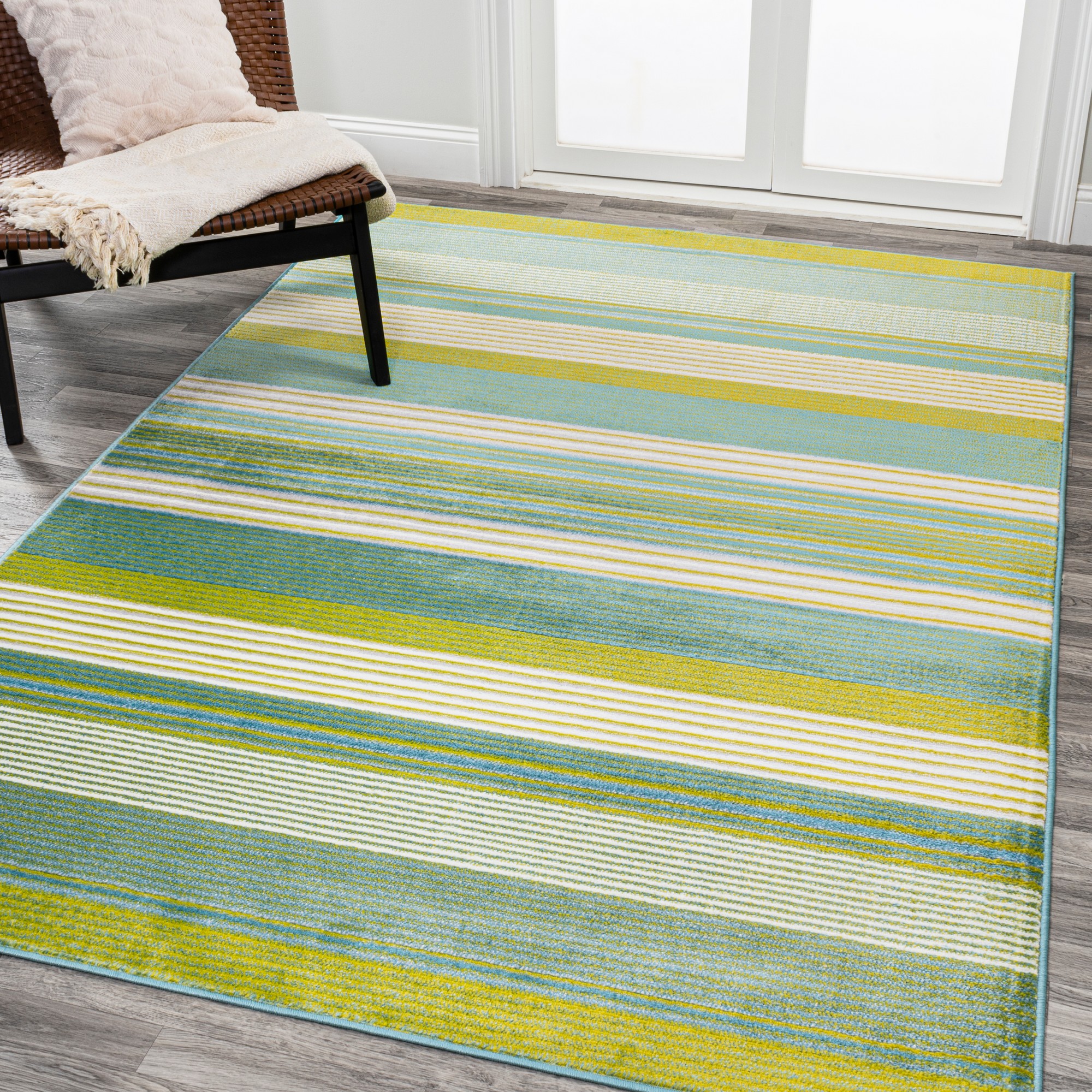 JONATHAN Y LUX102 Duxbury Gradient Ticking Striped, Classic, Casual Area Rug