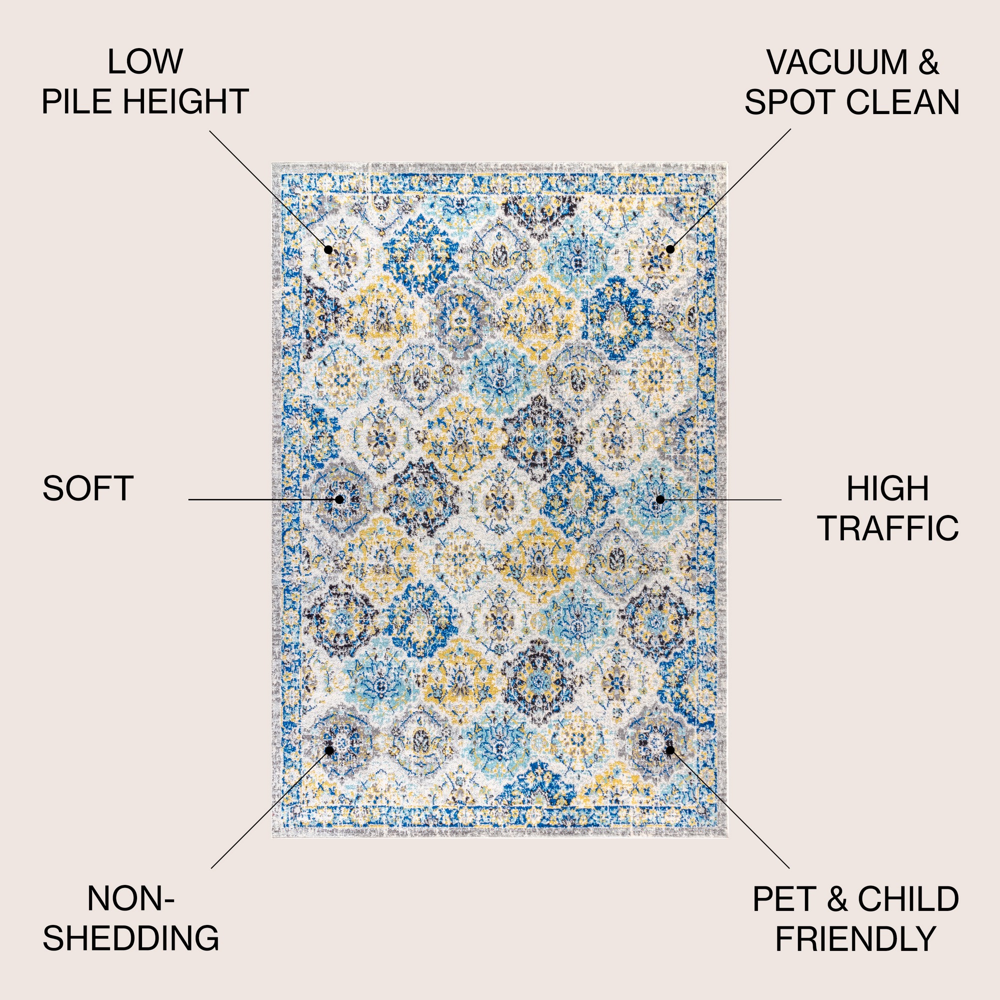 JONATHAN Y MDP205 Modern Boho Vintage Trellis, Transitional Area Rug - Picture 23 of 44