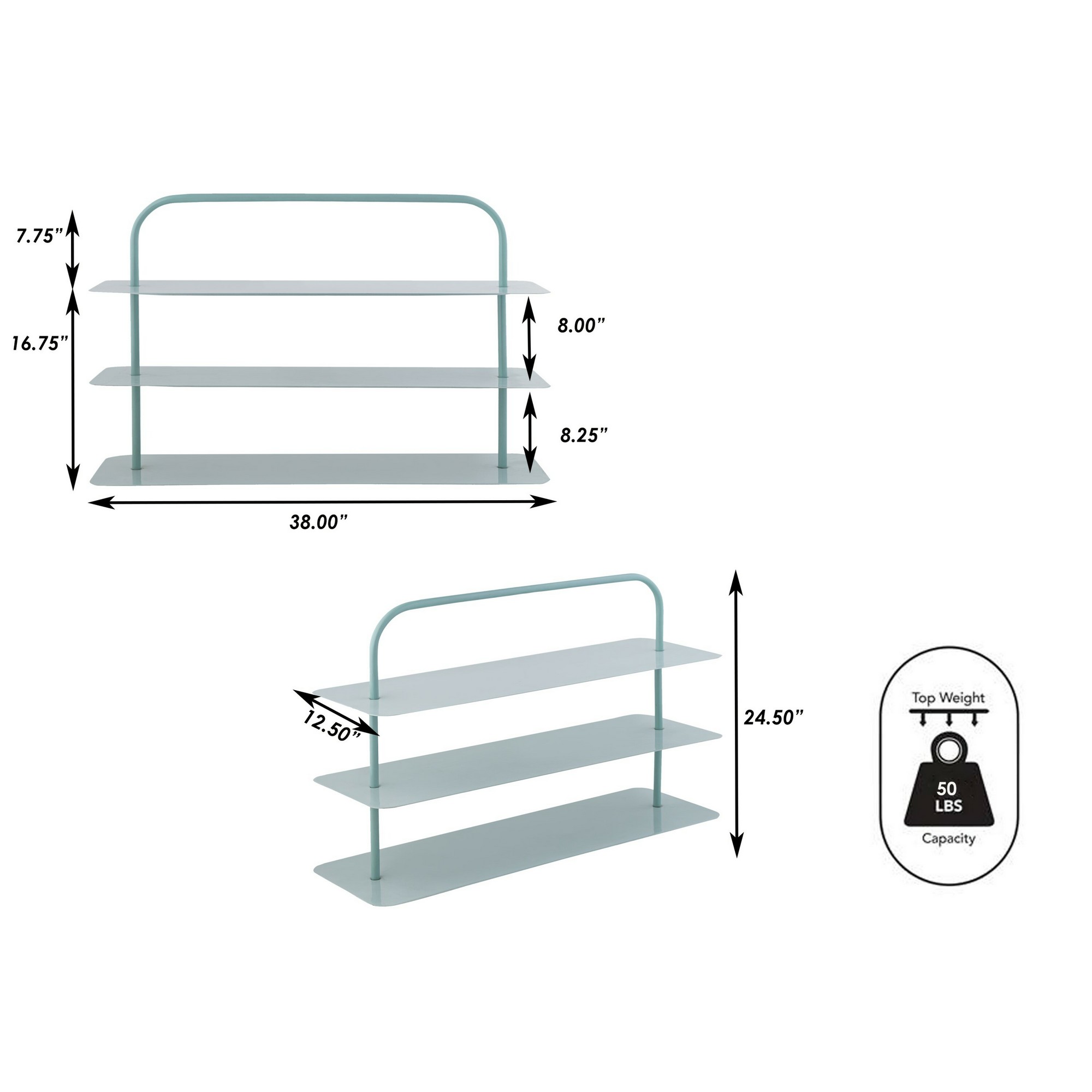 JONATHAN Y SRK1002 Minimalist 9-Pair 3-Tier Iron Thin Flat Plate Shoe Rack - Picture 33 of 45