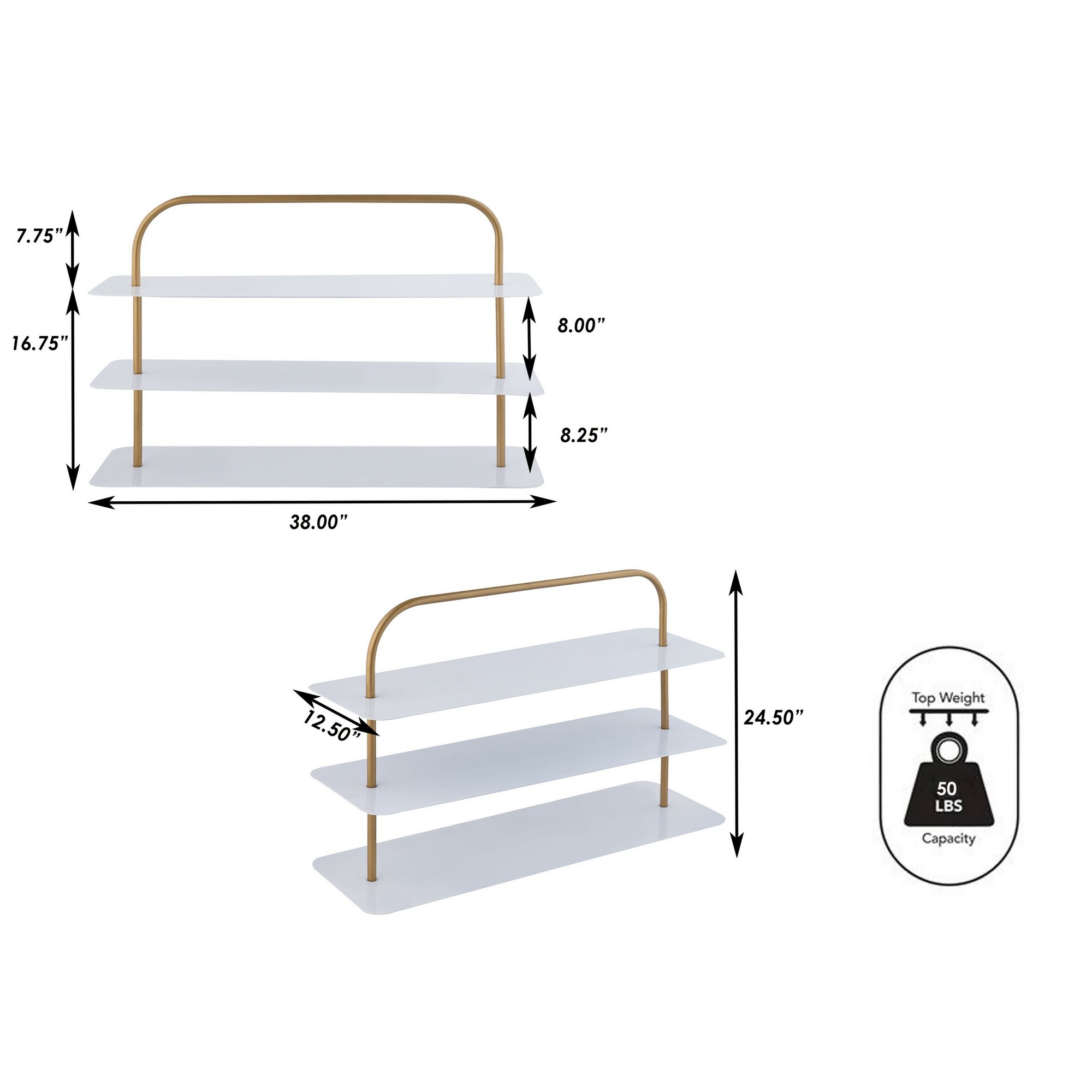 JONATHAN Y SRK1002 Minimalist 9-Pair 3-Tier Iron Thin Flat Plate Shoe Rack - Picture 43 of 45