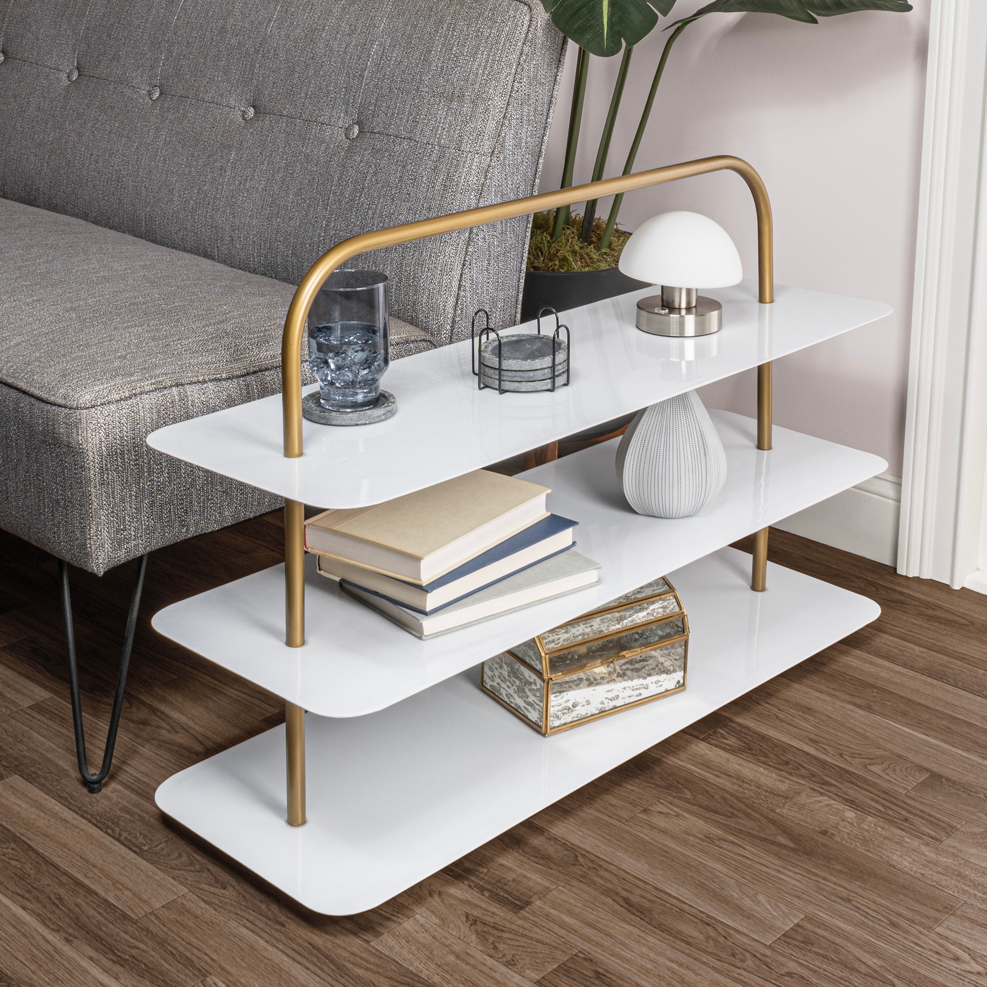 JONATHAN Y SRK1002 Minimalist 9-Pair 3-Tier Iron Thin Flat Plate Shoe Rack - Picture 39 of 45