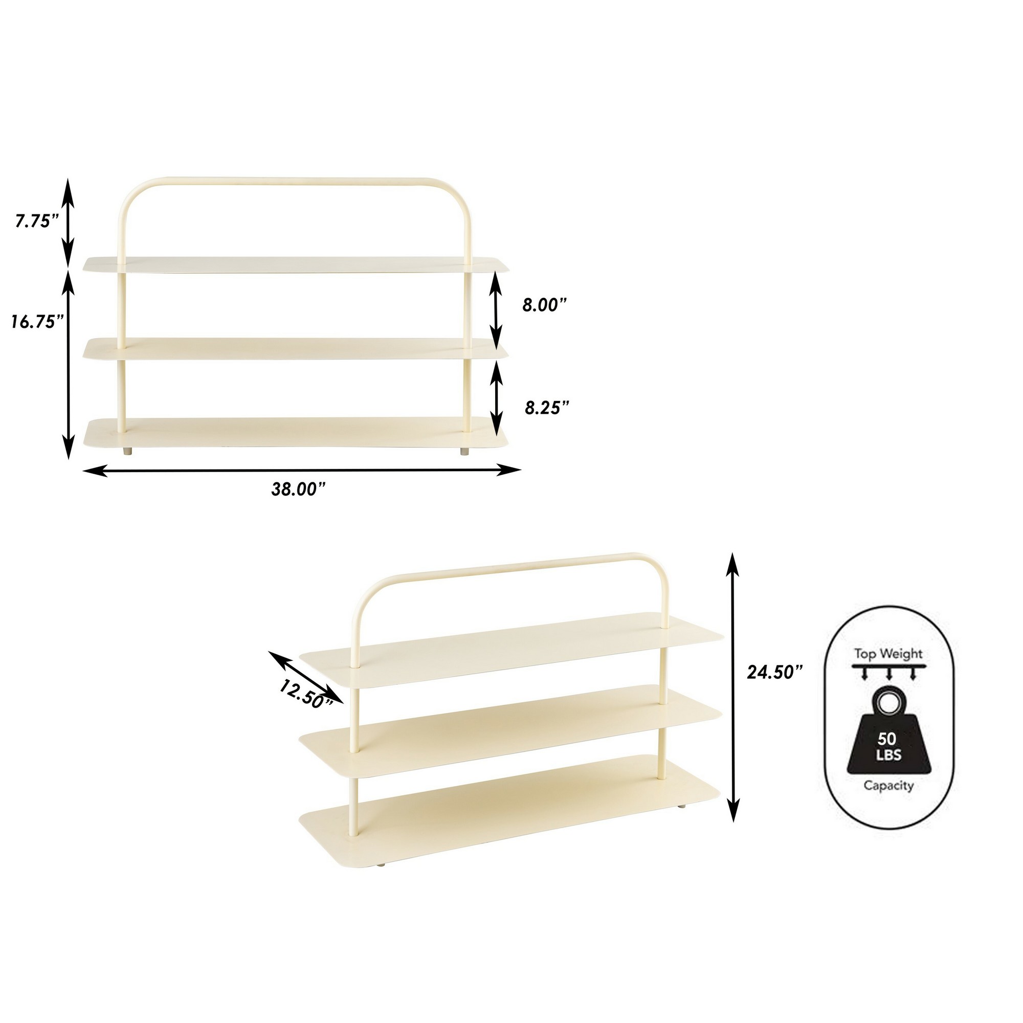 JONATHAN Y SRK1002 Minimalist 9-Pair 3-Tier Iron Thin Flat Plate Shoe Rack - Picture 15 of 45