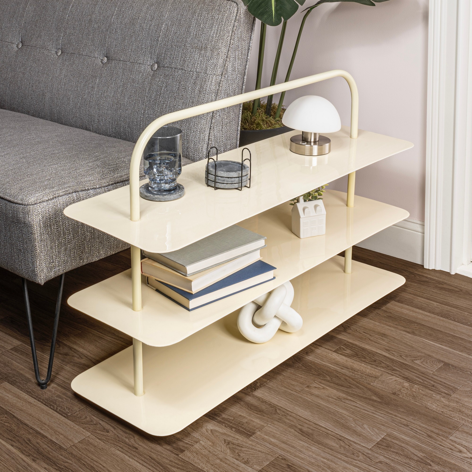 JONATHAN Y SRK1002 Minimalist 9-Pair 3-Tier Iron Thin Flat Plate Shoe Rack - Picture 8 of 45